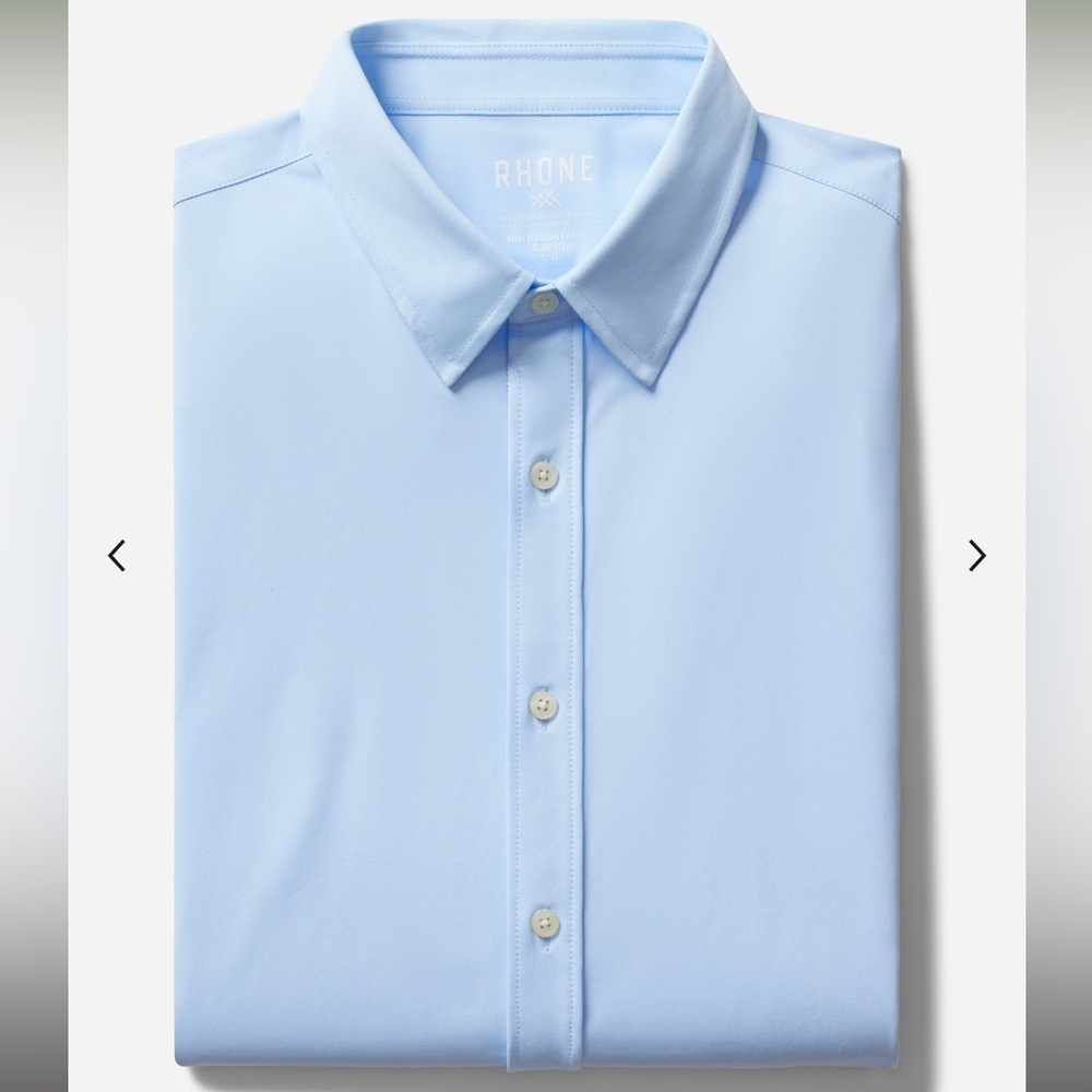 Rhone commuter slim fit shirt-blue NWT